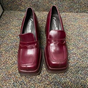 Burgundy Leather Loafers